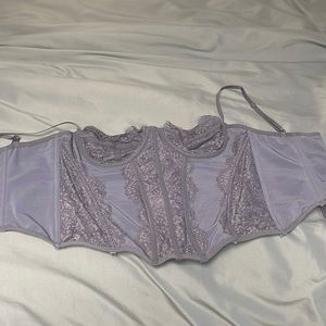 light blue urban outfitters love corset top only worn ONCE